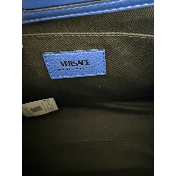 Versace Virtus Top Handle In Versace Blue - Picture 9 of 10
